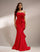 Off Shoulder Ruffled Evening Dress M02117