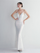 Formal Deep V Neck Spaghetti Sequin Evening Gown M02188