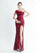 Feather Sequin Split Formal Dress M02337
