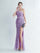 One Shoulder Feather Beads Chain Sequin Black Prom Dress M02337