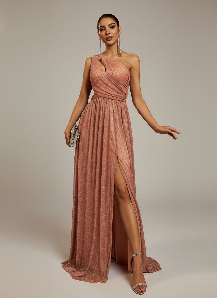 One Shoulder Cutout A-line Split Bridesmaid Dress MCB0939 One Shoulder Cutout A-line Split Bridesmaid Dress MCB0939