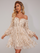 Fringed Sequin Off Shoulder A-line Mini Dress MCC1212