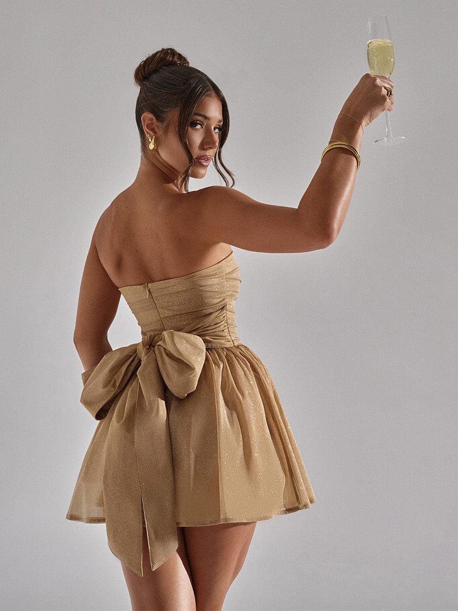 Ruched Strapless A-line Party Dress MCW1193 - MISS ORD