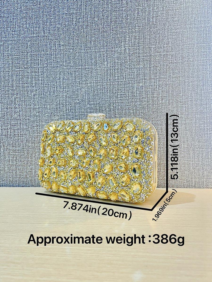 Luxe Rhinestone Evening Box Clutches MNBF111 - MISS ORD