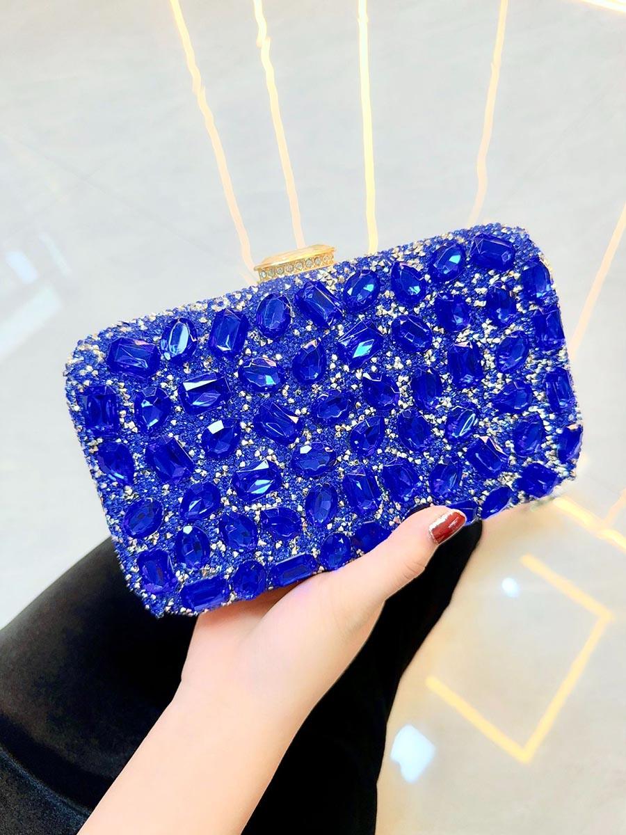 Luxe Rhinestone Evening Box Clutches MNBF111 - MISS ORD
