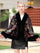 Leaf Sequin Faux Fur Coat MSF032