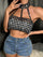 Sexy Halter Rhinestone Backless Shine Top MSL069