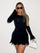 Black Long Sleeve Party Mini Dress MYC1017 - MISS ORD