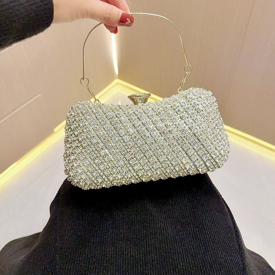 Luxury Diamond Metallic Handbag MNBF109