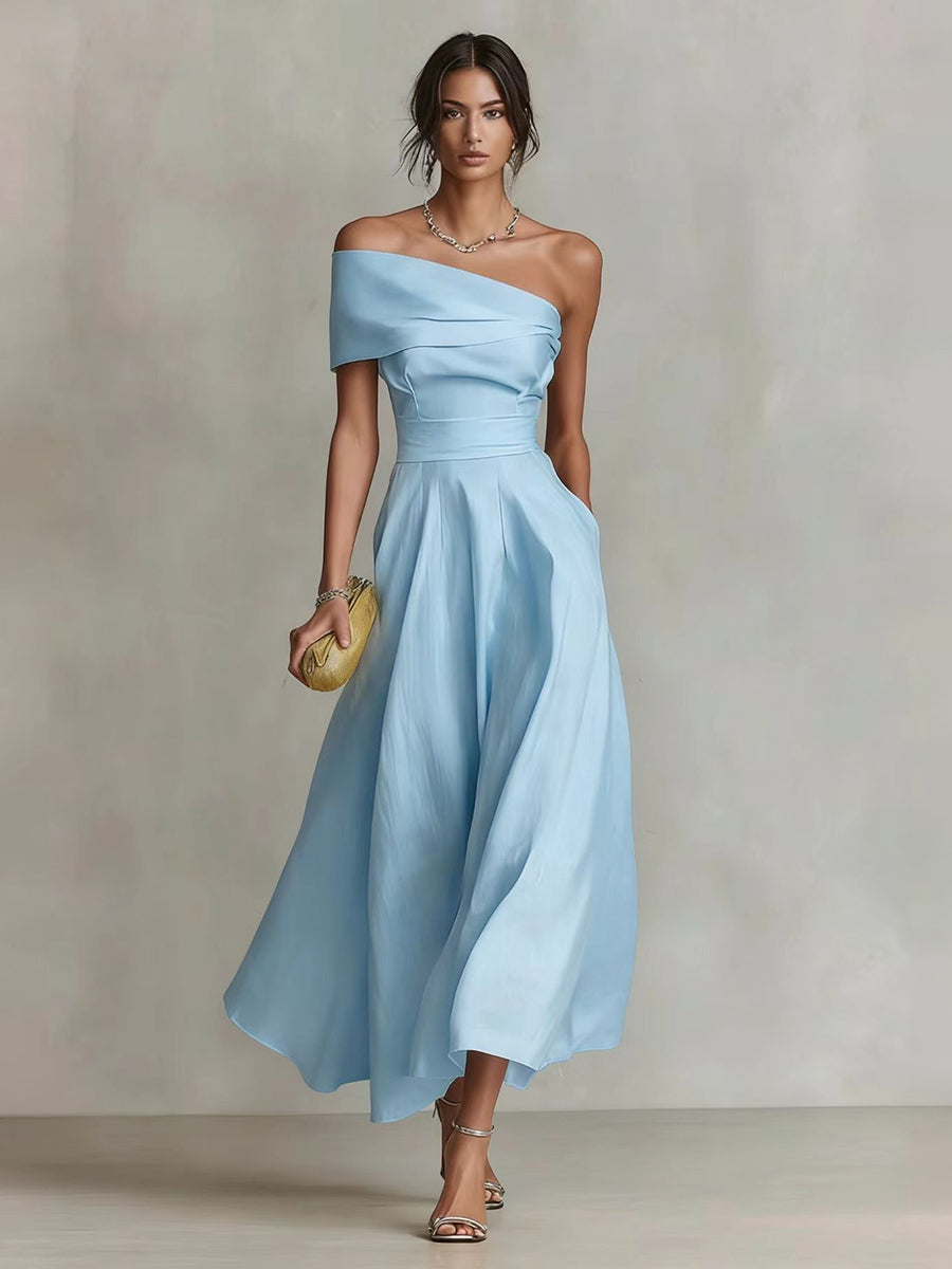 One Shoulder A-line Prom Dress XF251336 – MISS ORD One Shoulder A-line Prom Dress XF251336 – MISS ORD