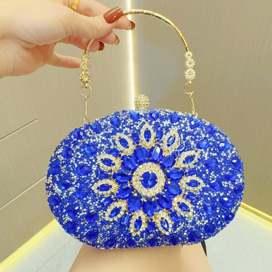 Colorful Diamond Oval Handbag