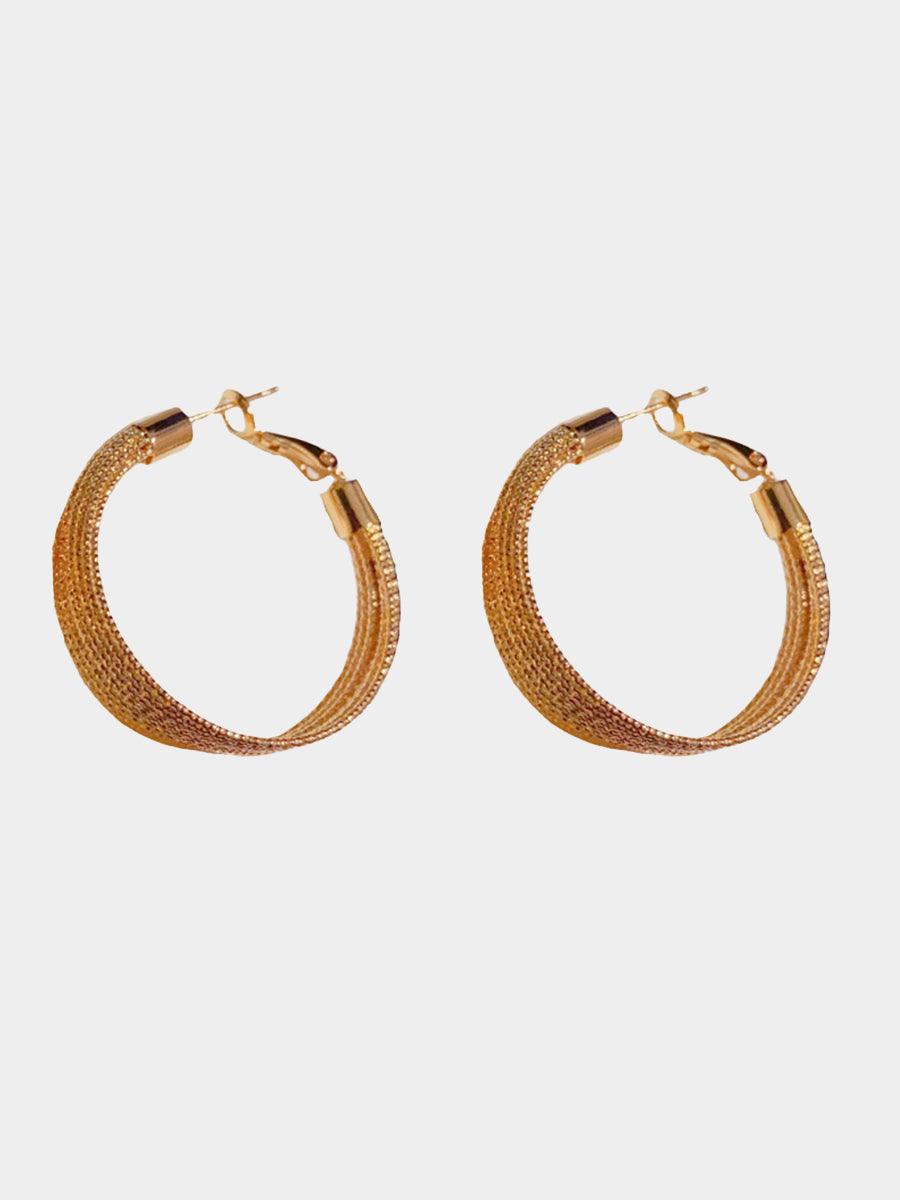 Personalized Metal Geometric Large Earrings MSE20007 - MISS ORD