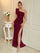 Floral One Shoulder Ruched Split Prom Dress XF05714