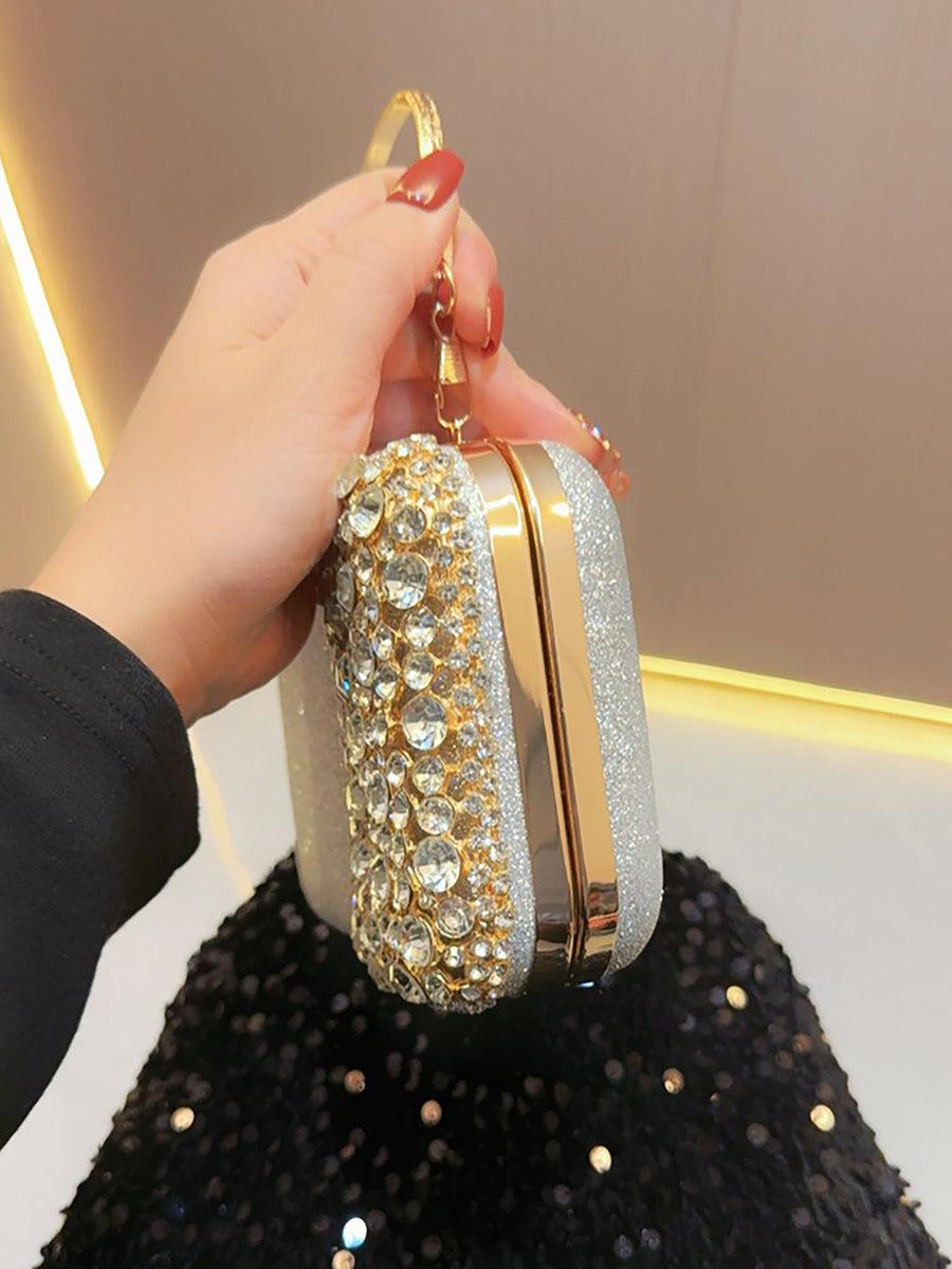 Inlay Rhinestone Evening Box Clutch Bags MNBF025 - MISS ORD
