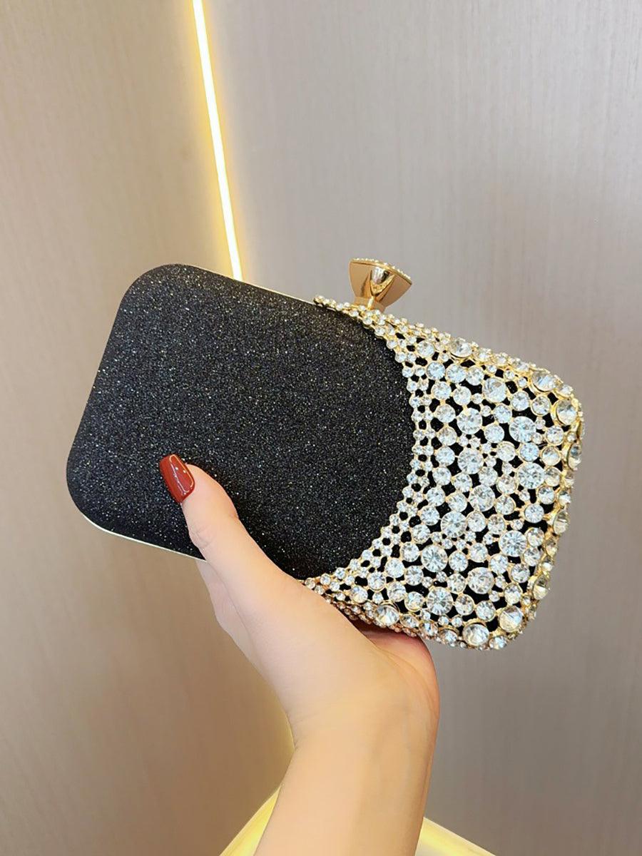Inlay Rhinestone Evening Box Clutch Bags MNBF025 - MISS ORD