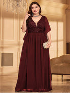 Plus A-line Solid Bridesmaid Dress MYC2043