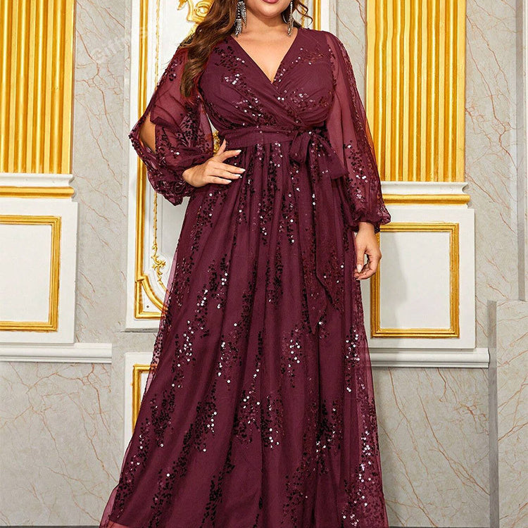 Plus Cutout Sequin A-line Prom Dress MYC2042 MISS ORD Plus Cutout Sequin A-line Prom Dress MYC2042 MISS ORD