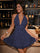 Leaf Sequin A-line Mini Party Dress XF251192