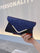 Navy Glitter Flap Metallic Clutch MNBF126