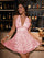 Leaf Sequin A-line Mini Party Dress XF251192