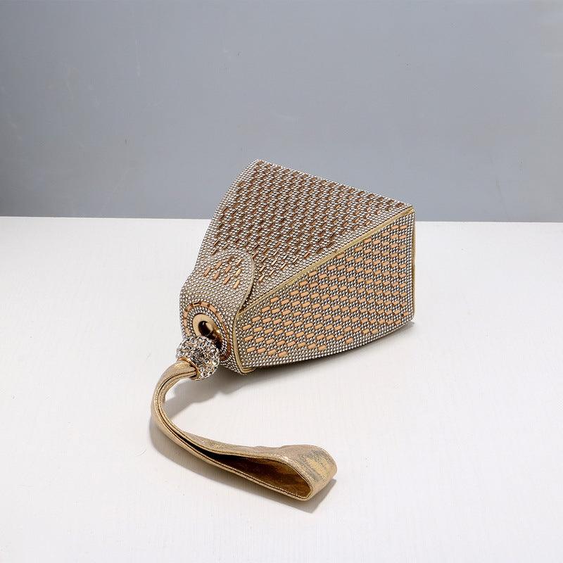 Rhombus Inlay Rhinestones Evening Clutch Bag MNBF021 - MISS ORD