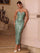 Zebra Stripe Sequin Strapless Dress