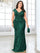 Guinevere Plus Size Floral Sequin Mermaid Dress