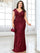 Guinevere Plus Size Floral Sequin Mermaid Dress
