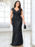 Guinevere Plus Size Floral Sequin Mermaid Dress