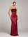 Red Panel Spaghetti Backless Prom Dress SL30106