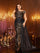 Plus Gold Floral Sequin Draped Cocktail Dress PSL30281