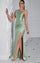 One Shoulder Ruched Split Satin Prom Dress XF05707