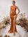 One Shoulder Ruched Split Satin Prom Dress XF05707
