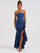 Wine Strapless Ruffled Asymmetrical Prom Dress XF05765