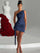 One Shoulder Draped Backless Mini Dress XF05770