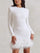 Long Sleeve Sequin Feather Mini Dress XF251193