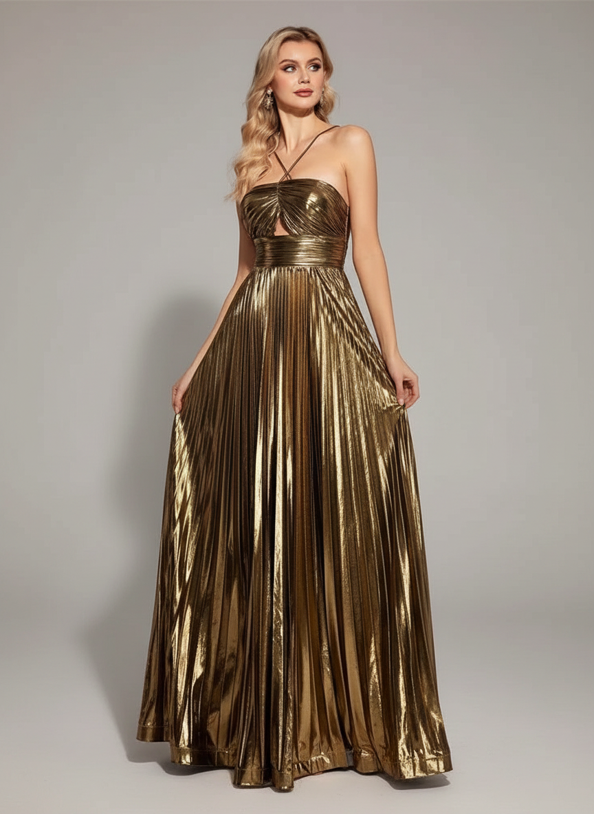 Pleated A-line Backless Prom Dress XF251197 MISS ORD Pleated A-line Backless Prom Dress XF251197 MISS ORD