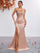 Elegant Satin Ruched Split Formal Dress XF251240