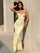 Floral Embroidered Spaghetti Mermaid Maxi Dress XF251327