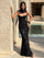 Floral Embroidered Spaghetti Mermaid Maxi Dress XF251327