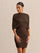 Ruched Strapless Detachable Cape Mini Dress XF251343