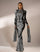Stand Collar Long Sleeve Mermaid Sequin Prom Dress XJ1262