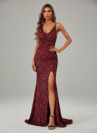 Spaghetti Straps Split Prom Dress XJ437 - MISS ORD