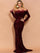 Off Shoulder Feather Sequin Evening Dress FT19005 - MISS ORD