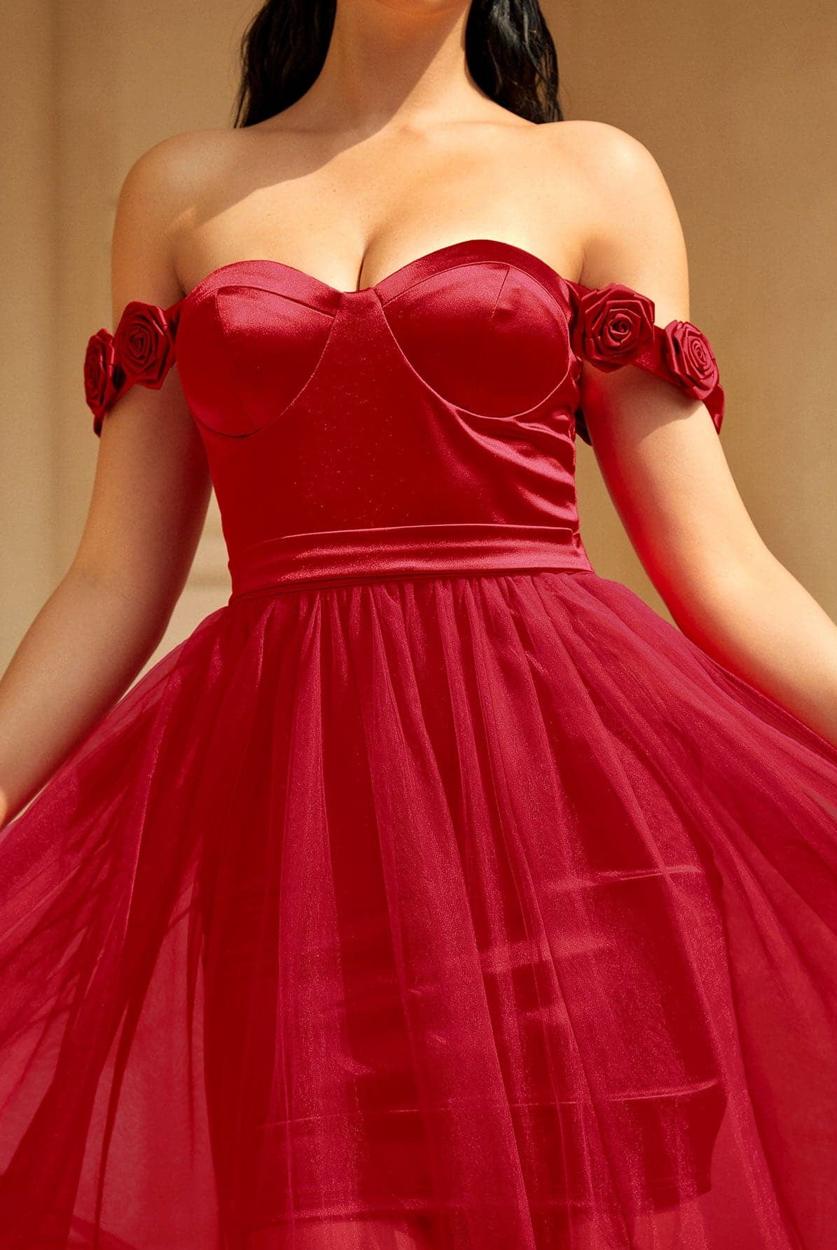 Formal A-Line Tulle Prom Dress 
