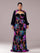 Plus Cutout Lantern Sleeve Mermaid Dress PRJ11296