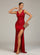 Maxi-Abschlussballkleid mit hohem Schlitz und rückenfreiem Paillettenbesatz XH1586
