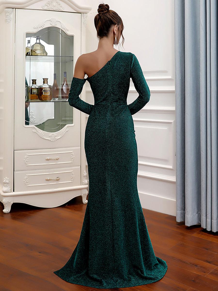 Elegant Bust Cut Out Split Sequin Prom Maxi Dress M0543 - MISS ORD
