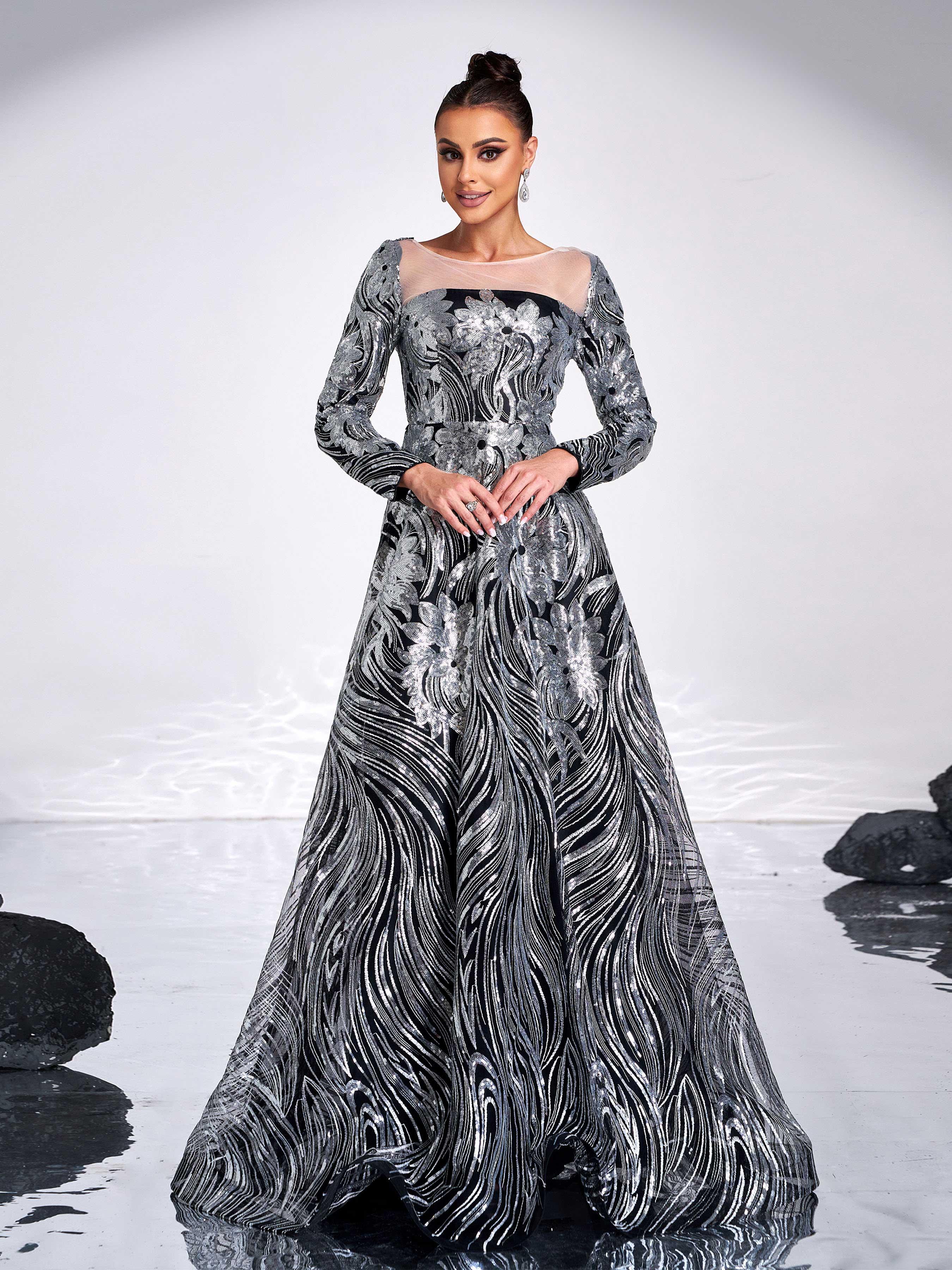 missord dress 2019 sequin Missord Black Sequins Mini Party Dress Elegant Women Long Sleeve V Neck Bodycon Evening Prom Short Dresses Cocktail Gown