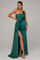 One-Shoulder-Abschlussballkleid mit Pailletteneinsatz und Schlitz am Oberschenkel XH2356